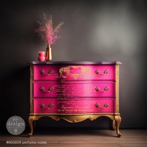 Perfume Notes - Decor Transfer- Gold Foil 18x24